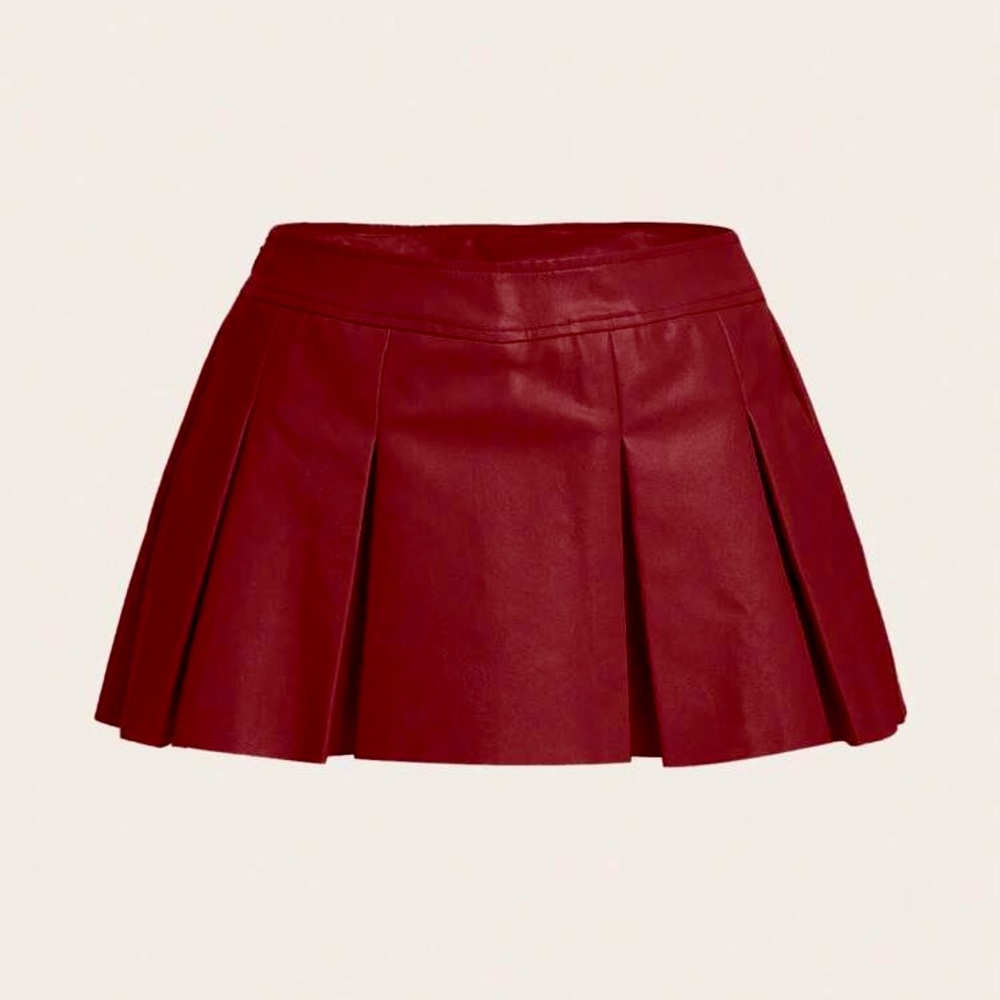 Red Mini Skirt/Skort